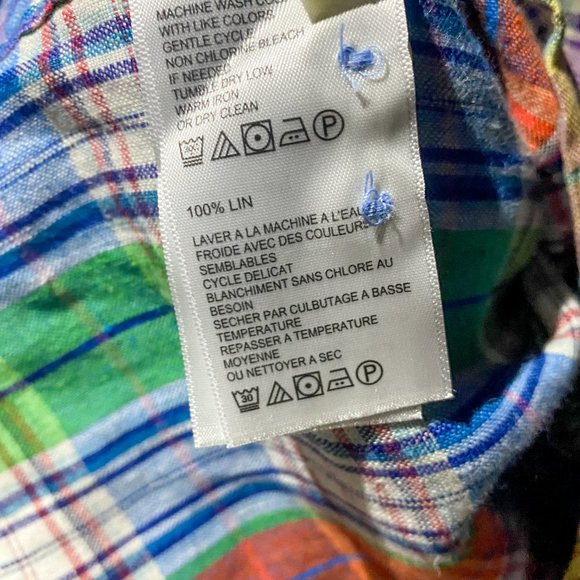 Tommy Bahama Mens Multicolor 100% Linen Button Down Shirt Large NWT - Picture 5 of 6